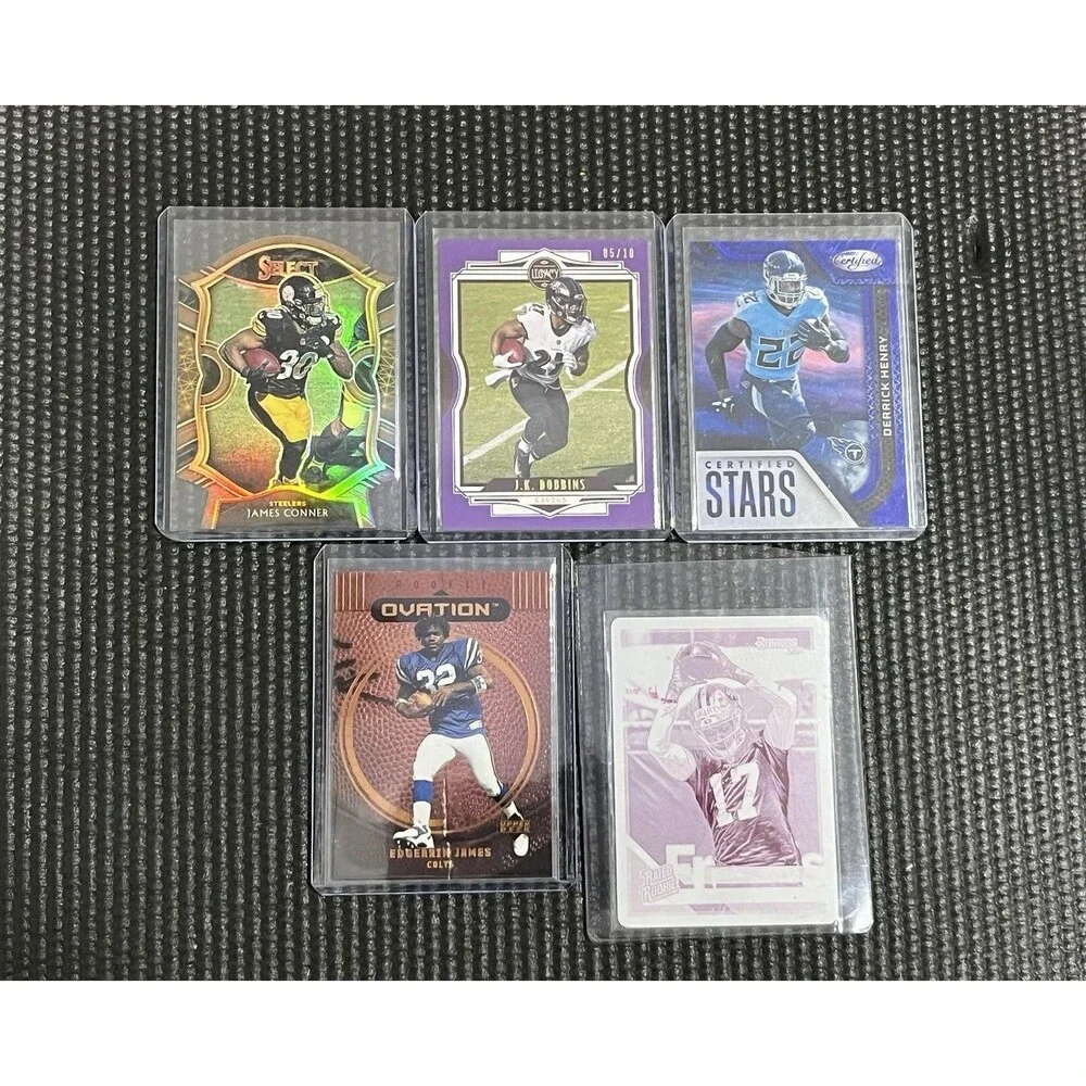 NFL Football Card Lot 5pc - 1/1 PRINTING PLATE - Numbered /10 /355 J.K. Dobbins